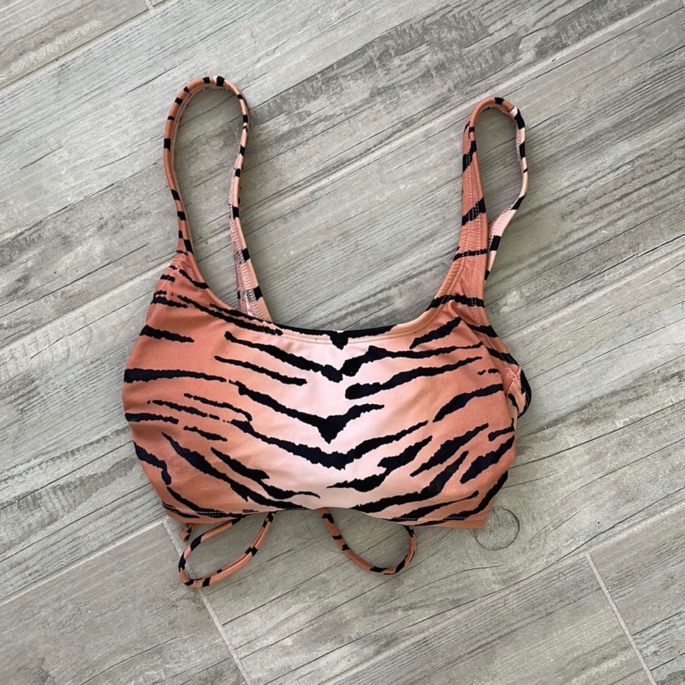 Tiger Print Swim Top